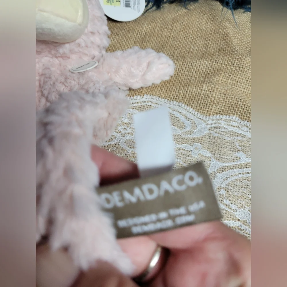 Demdaco plush unicorn rattle blanket